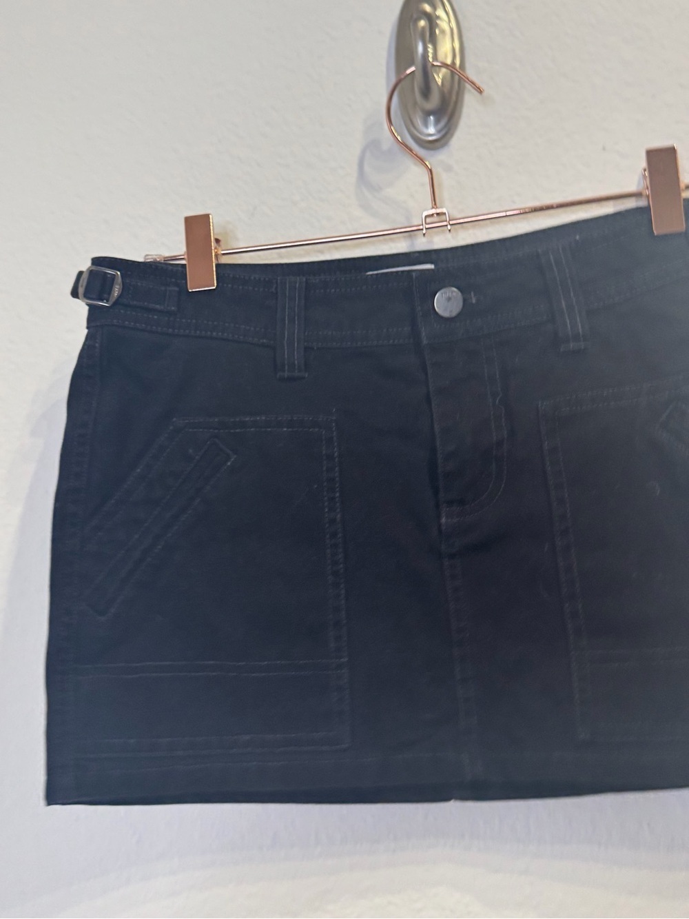 Aritzia Black Front-Pocket Mini Skirt - Picture 3 of 11